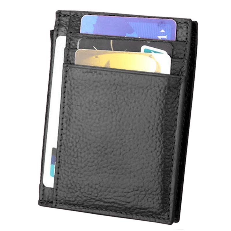 Leather RFID Blocking Wallet With Zipper Coin Pocket Slim Credit Card Holder 1