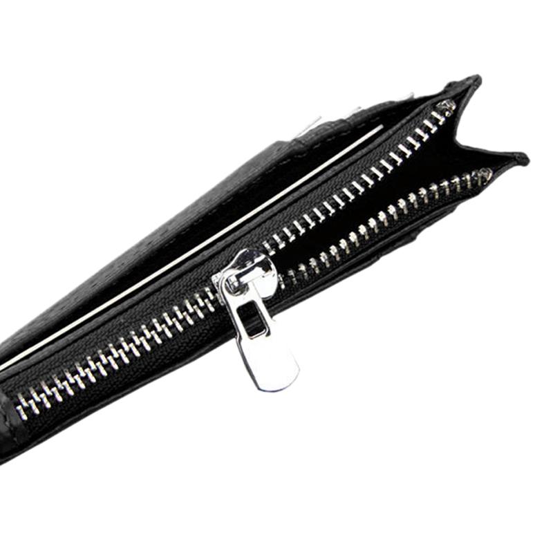 Leather RFID Blocking Wallet With Zipper Coin Pocket Slim Credit Card Holder 2