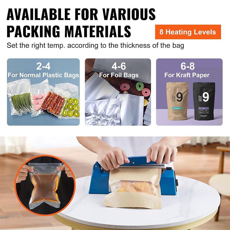 300mm Impulse Bag Sealer Heat Sealing Machine For Plastic Poly Bags 5