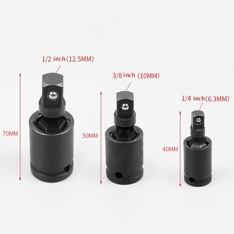 Windurate Universal Joint Socket Adapter for Electric Wrench & Impact Driver Heavy Duty CR-MO Steel
