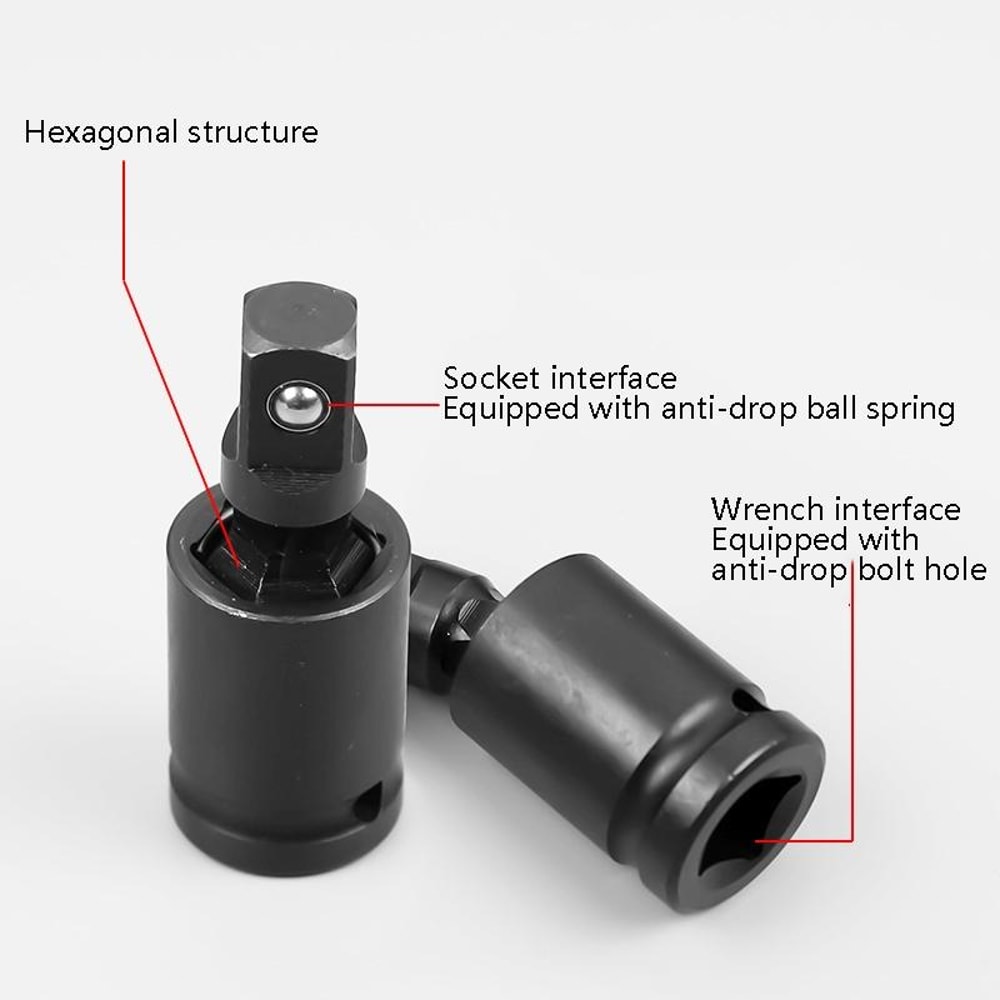 Windurate Universal Joint Socket Adapter for Electric Wrench & Impact Driver Heavy Duty CR-MO Steel