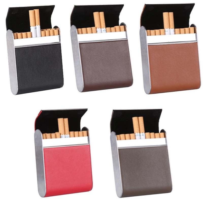 Vintage Cigarette Case With Magnetic Buckle Leather Finish For Men 1
