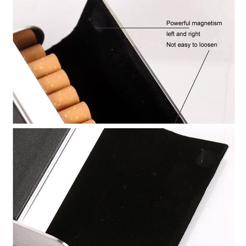 Vintage Cigarette Case With Magnetic Buckle Leather Finish For Men 3
