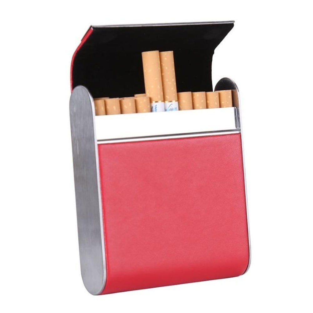 Vintage Cigarette Case With Magnetic Buckle Leather Finish For Men 9