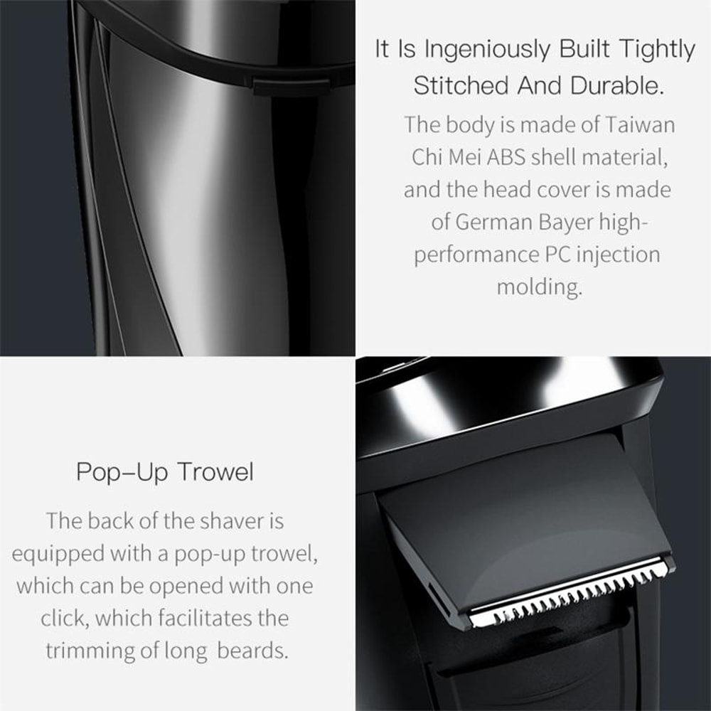 Electric Shaver for Men with 3D Triple Cutter Heads
