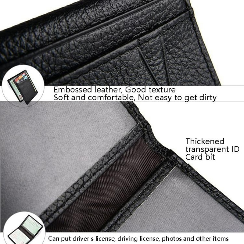 Slim RFID Blocking Wallet Leather Multi Card Holder For ID Bank Cards Driver License 3