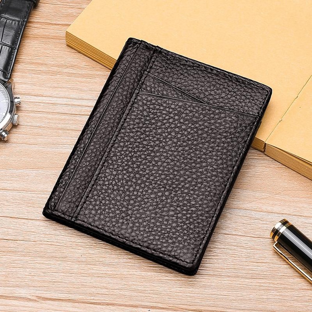 Slim RFID Blocking Wallet Leather Multi Card Holder For ID Bank Cards Driver License 6