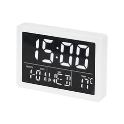 smart led alarm clock with large display, temperature monitor & snooze for bedroom