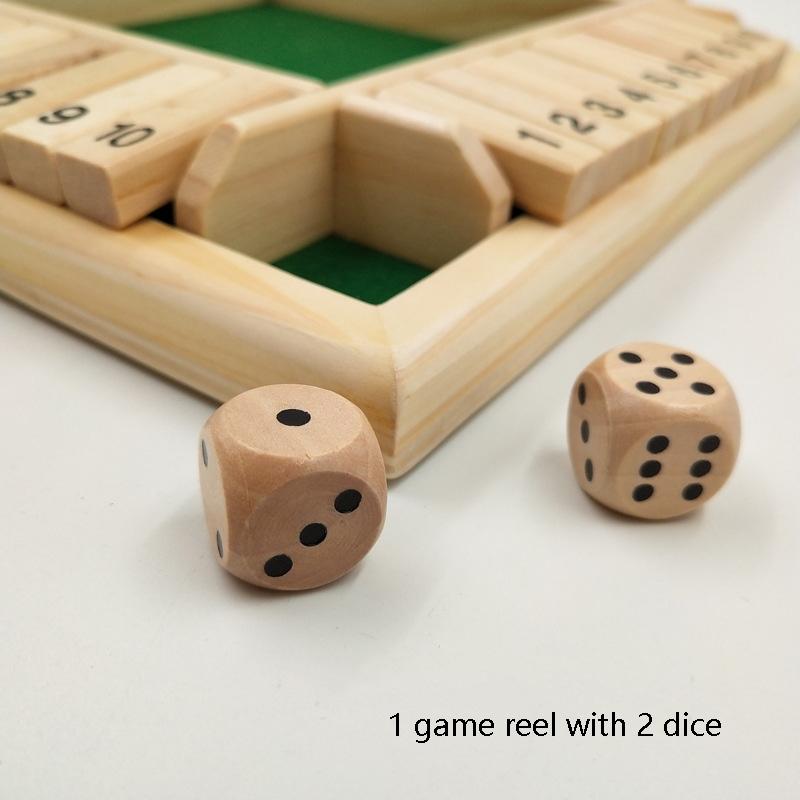 Montessori Wooden Shut The Box Game For Kids Adults Interactive Math Board Game 3
