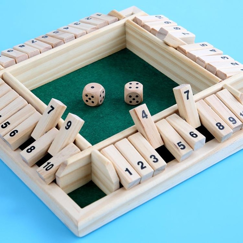 Montessori Wooden Shut The Box Game For Kids Adults Interactive Math Board Game 4