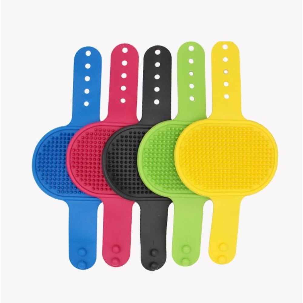 5PCS Soft Silicone Pet Bath Brush Glove For Dogs Cats Grooming Massage And Shedding Care 5