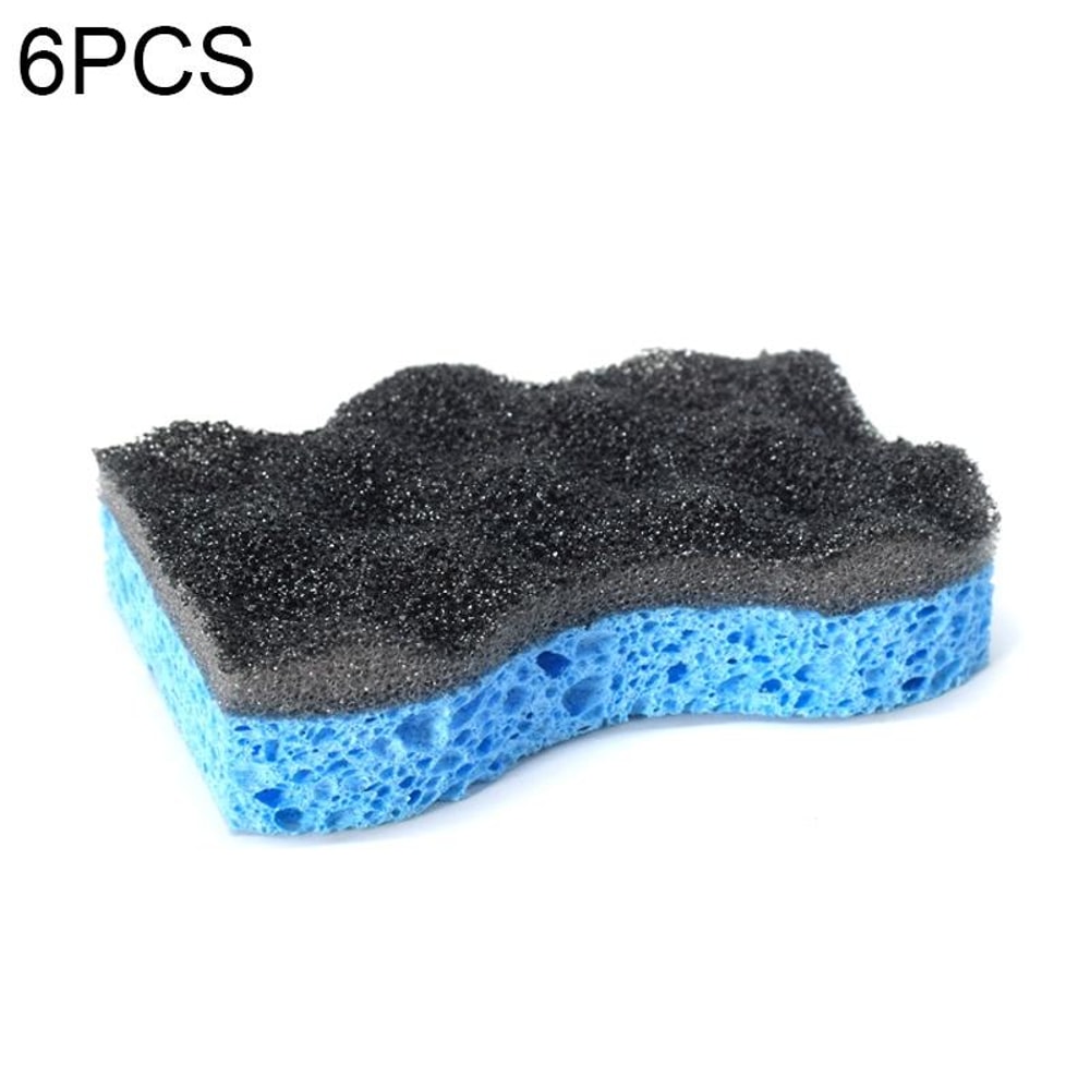 6PCS Kitchen Scouring Pads Dual-Sided Quick Dry Cleaning Sponge Set