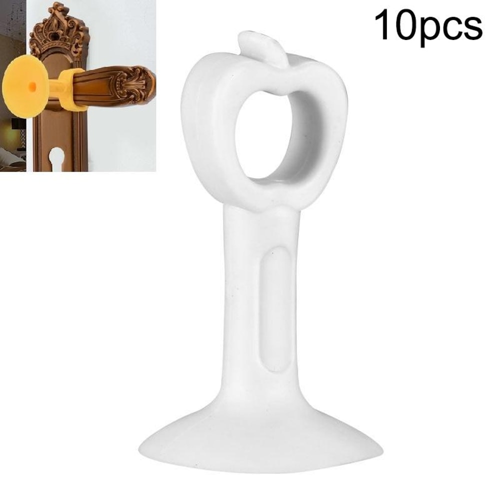 Extended Silicone Door Stopper Set Punch Free Anti Collision Wall Protector 10 Pcs 12