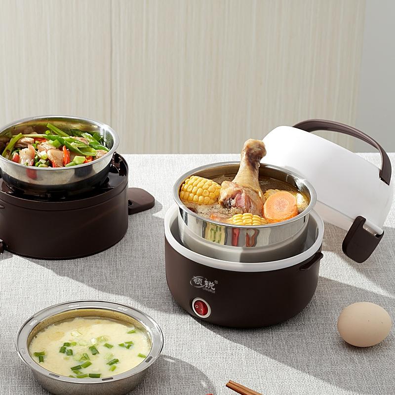 Portable Electric Lunch Box Mini Rice Cooker Food Warmer For Home Office Travel 2