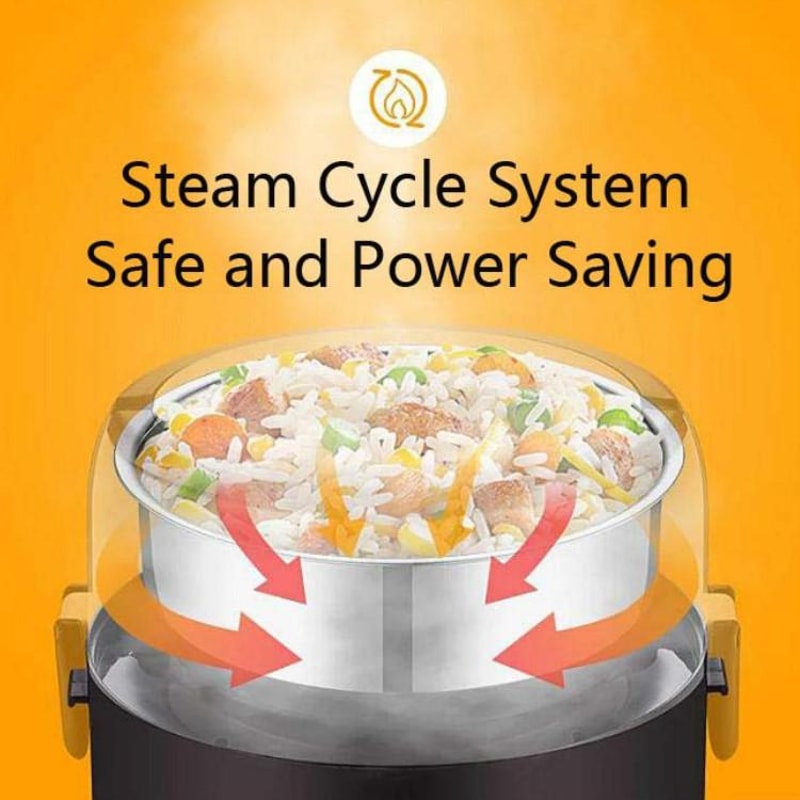Portable Electric Lunch Box Mini Rice Cooker Food Warmer For Home Office Travel 3