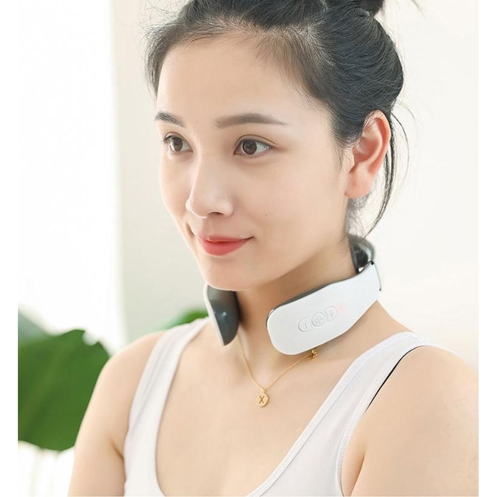 Heated Neck Massager With EMS Therapy Adjustable Cervical Support 3