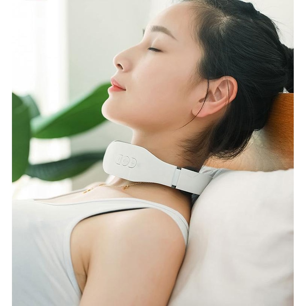 Heated Neck Massager With EMS Therapy Adjustable Cervical Support 4