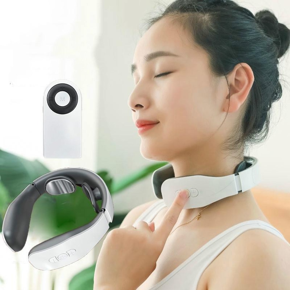 Heated Neck Massager With EMS Therapy Adjustable Cervical Support 6
