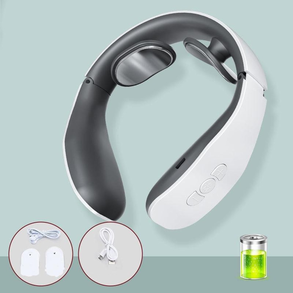Heated Neck Massager With EMS Therapy Adjustable Cervical Support 10