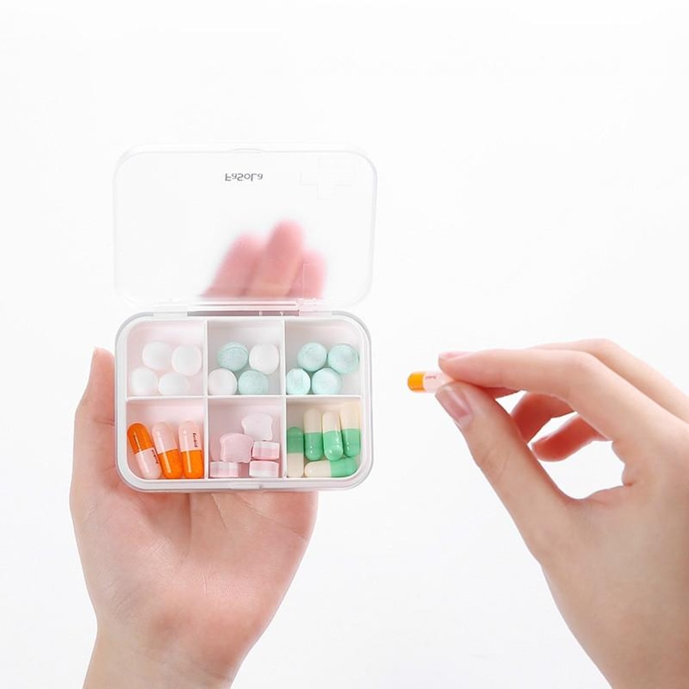 Portable Pill Organizer Moisture-Proof Mini Medicine Box for Travel & Daily Use