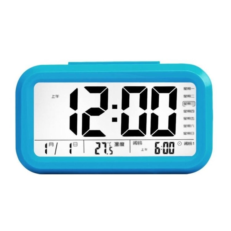 Smart Night Light Digital Alarm Clock with Temperature Display & Snooze Function