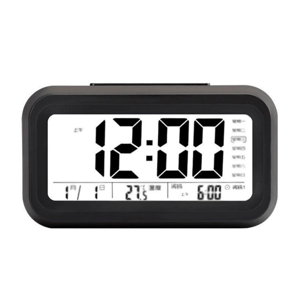 Smart Night Light Digital Alarm Clock with Temperature Display & Snooze Function