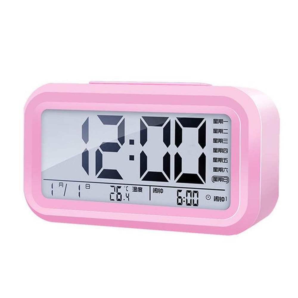 Smart Night Light Digital Alarm Clock with Temperature Display & Snooze Function