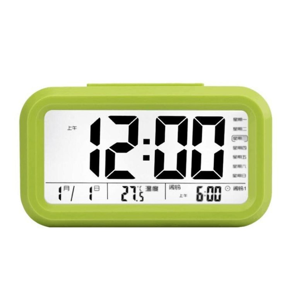 Smart Night Light Digital Alarm Clock with Temperature Display & Snooze Function