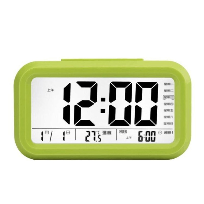 Smart Night Light Digital Alarm Clock with Temperature Display & Snooze Function