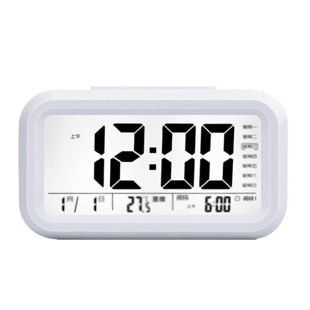 Smart Night Light Digital Alarm Clock with Temperature Display & Snooze Function