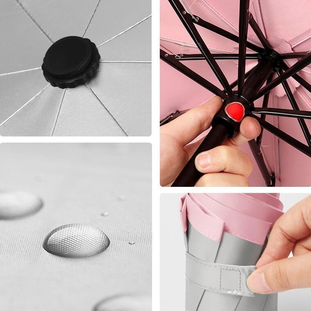 Portable Mini Pocket Umbrella With UV Protection And Windproof Travel Design 2