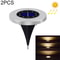2PCS IP65 Solar Ground Lights for Garden Pathways & Outdoor Landscapes