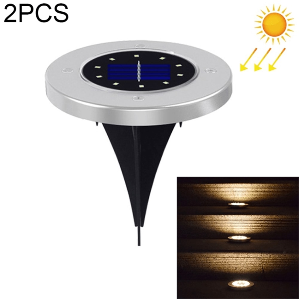 2PCS IP65 Solar Ground Lights For Garden Pathways Outdoor Landscapes 13