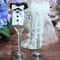 Bride Groom Wedding Glass Charms Set Wedding Cup Decorations For Bridal Reception Toasts 2