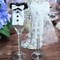 Bride Groom Wedding Glass Charms Set Wedding Cup Decorations For Bridal Reception Toasts 2
