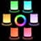 Wood Grain Touch Night Light With RGB Mood Lighting Rechargeable Battery 2