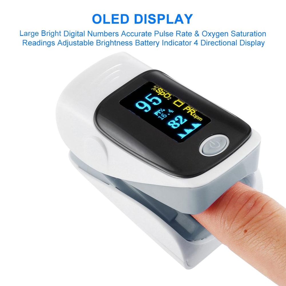 AB80 Fingertip Pulse Oximeter Blood Oxygen Heart Rate Monitor 8