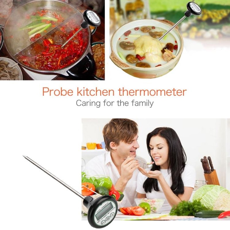 Instant Digital Meat Thermometer For BBQ Kitchen Cooking Liquids 3