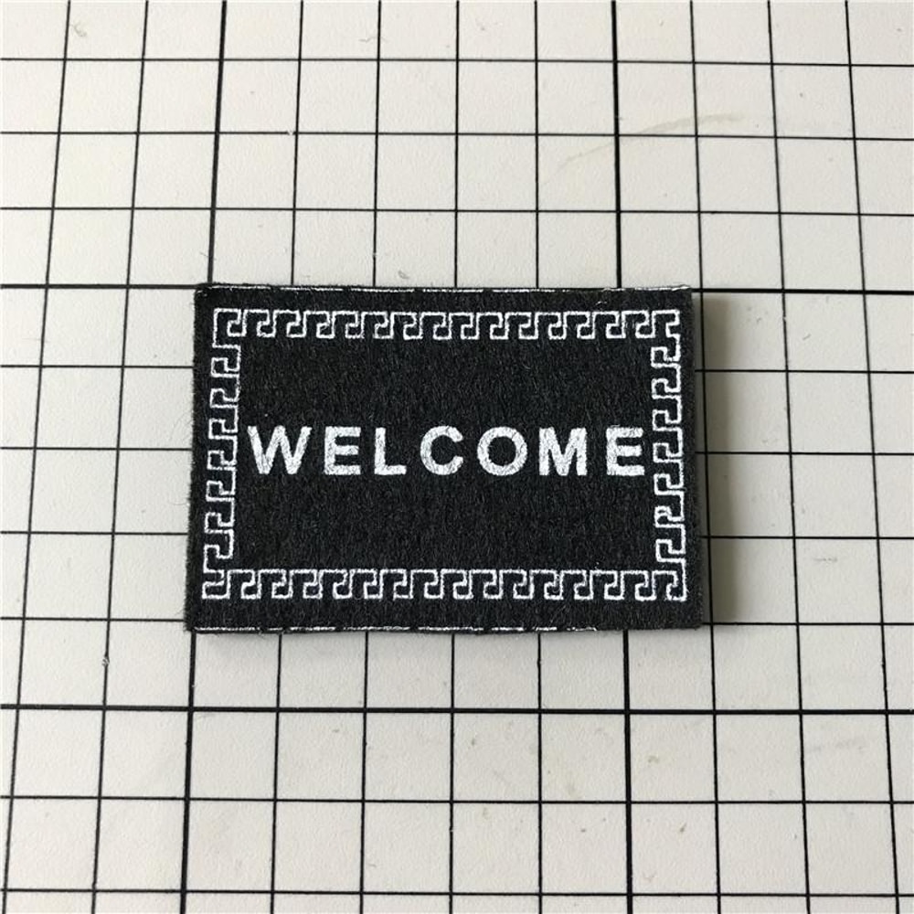 Mini Welcome Floor Mat For Dollhouse Decor Handmade Simulation Entrance Rug 0