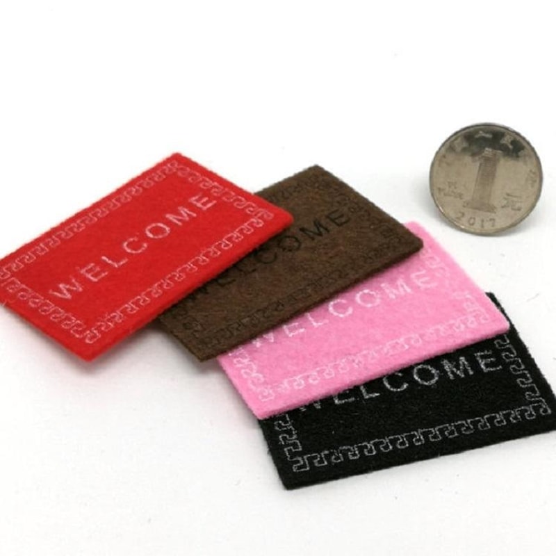 Mini Welcome Floor Mat For Dollhouse Decor Handmade Simulation Entrance Rug 4