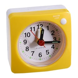 silent glow bedside alarm clock with night light for bedroom & kids