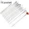 15-Piece Nail Art Brush Set for Manicure Design, Rhinestones & Fine Nail Painting