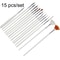 15-Piece Nail Art Brush Set for Manicure Design, Rhinestones & Fine Nail Painting