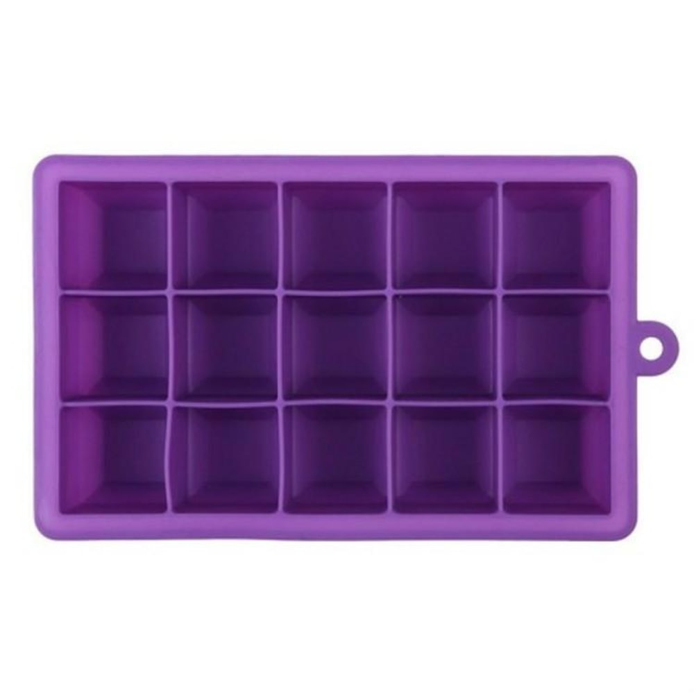 15 Grid Silicone Ice Cube Tray With Lid Large Square Slow Melting Ice Mold For Drinks Cocktails 8
