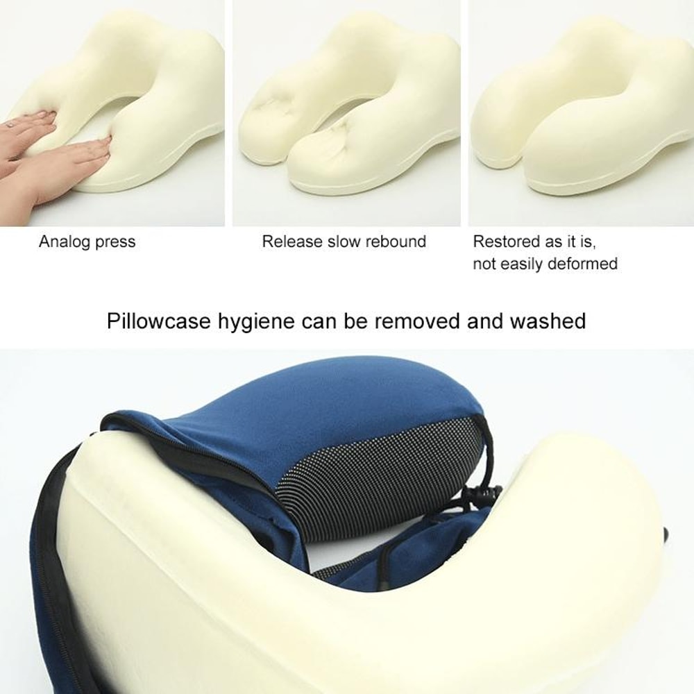 Magnetic Memory Foam Travel Neck Pillow For Airplane Car Office Comfort 3