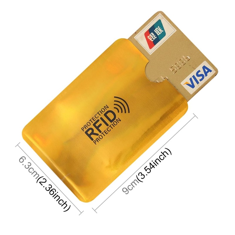 100PCS RFID Blocking Sleeves for Credit Cards and IDs Secure Aluminum Foil Card Protectors