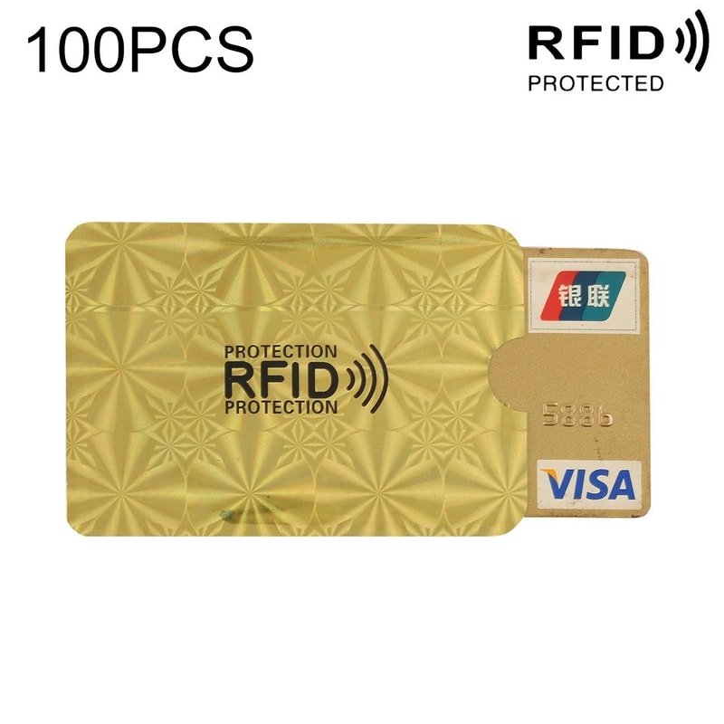 100PCS RFID Blocking Sleeves for Credit Cards and IDs Secure Aluminum Foil Card Protectors