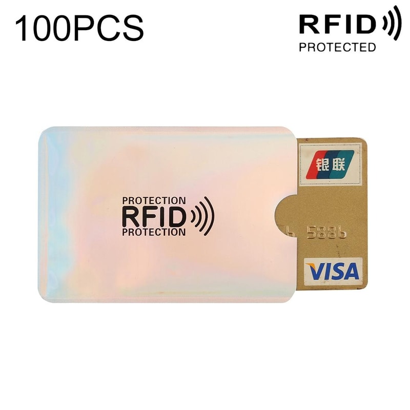100PCS RFID Blocking Sleeves for Credit Cards and IDs Secure Aluminum Foil Card Protectors