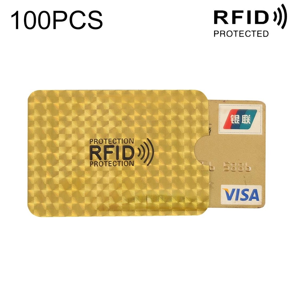 100PCS RFID Blocking Sleeves for Credit Cards and IDs Secure Aluminum Foil Card Protectors