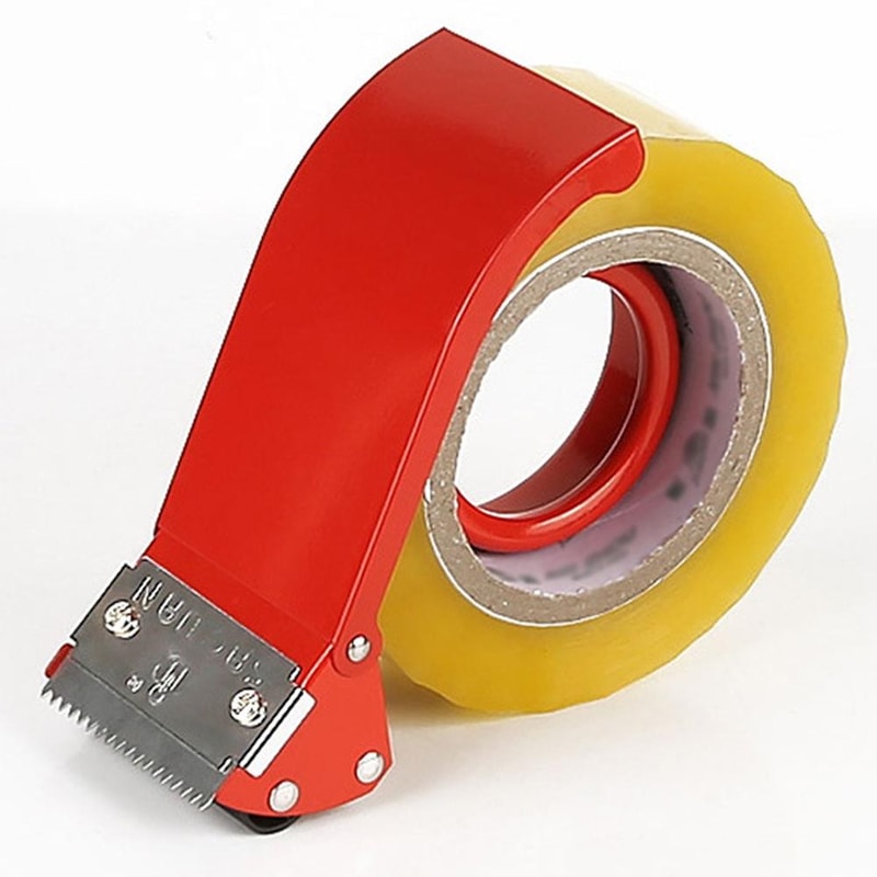 Heavy Duty Tape Dispenser with Stainless Steel Blade for Carton Sealing & Packing Tape